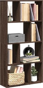 858153 vidaXL Библиотека, кафяв дъб, 60x20x120,5 см, инженерно дърво