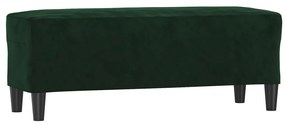 349423 vidaXL Пейка, тъмнозелена, 100x35x41 см, кадифе