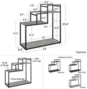 Черна стойка за цветя Weston - Novogratz