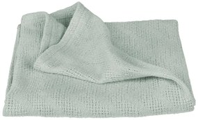 Зелено плетено бебешко одеяло от органичен памук 80x80 cm Lil Planet - Roba