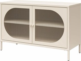 Кремава метална витрина 100x64x40 cm Luna – Støraa