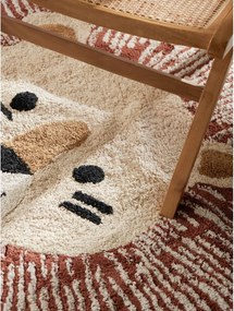 Кремав памучен детски килим подходящ за пране/ръчно изработен 140x200 cm Snuggle Leander – Hanse Home