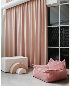 Кремаво велурено игрище от пяна 75x49x37 cm Rainbow Montessori – Wigiwama