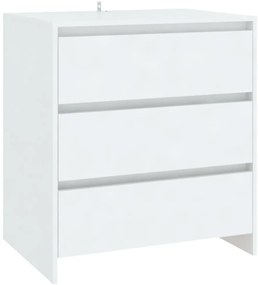 809746 vidaXL Сайдборд, бял, 70x41x75 см, инженерно дърво