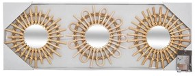 Сет огледалa atmosphera Aida, 28cm, 3бр, Ратан