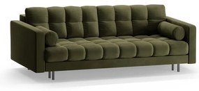Зелен кадифен разтегателен диван с място за съхранение 222 cm Bali – Cosmopolitan Design