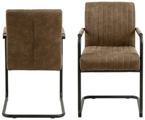 Кафяви трапезни столове в комплект от 2 броя Adele - Actona