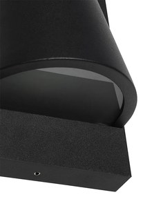 Индустриален външен стенен аплик черен IP44 - Femke