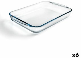 Ястие за печене Pyrex Classic Квадратен Прозрачен Cтъкло 40 x 27 x 6 cm (6 броя)