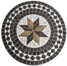 Трапезна маса Kipos, 90 cm, Камък мозайка