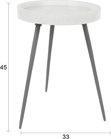 Кръгла странична масичка с мраморна плоча ø 33 cm Karrara – White Label