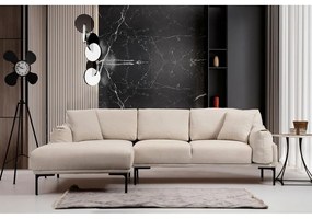 Светлобежов ъглов диван , ляв ъгъл Leo - Artie