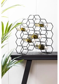 Черна метална стойка за вино за 12 бутилки Salbris - Light &amp; Living