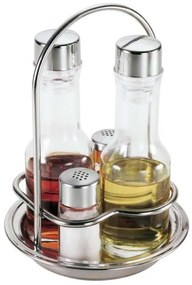 Стъклен оливерник от 4 части с хромирана стойка, INOXRIV-THEMA (52100005)