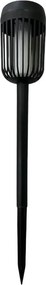 Соларна LED лампа FLAME LED/1,2V 100 mAh 1800K 37 cm IP44 черна