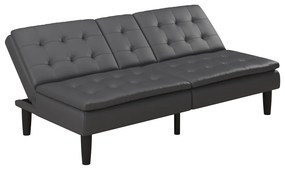 Сив разтегателен диван от изкуствена кожа 191 cm Maine – Støraa