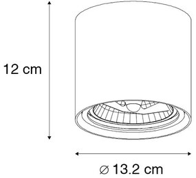 Дизайнерски повърхностно монтиран прожектор черен регулируем GU10 111mm - Impact