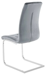 Сиви кадифени трапезни столове в комплект от 2 бр. Lola – Støraa