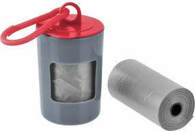 Пликчета за отпадъци  Fackelmann 59913, Държач, 2x20 бр, 36 x 30 см, Найлон, Сив/червен