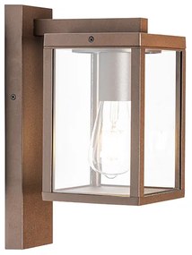 Индустриален външен стенен фенер ръждясал кафяв IP44 - Charlois