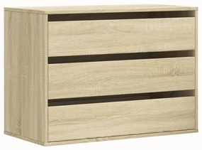 852854 vidaXL Ъглов скрин с чекмеджета дъб сонома 80x41x58см, инженерно дърво