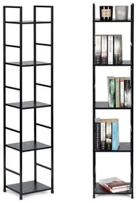 Тесен рафт с 5 рафта - черен