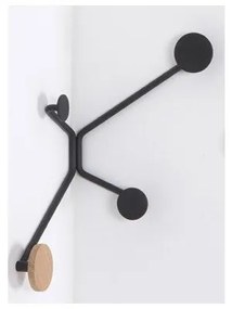 Черна ъглова стенна закачалка Hook - Gazzda