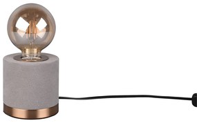 Сива кадифена настолна лампа (височина 11 cm) Judy – Trio