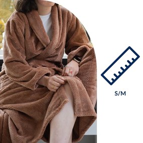 Кафява хавлия от микроплюш размер S/M Pippa – Tiseco Home Studio