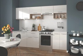 Кухня Viola 260 бял гланц с включен плот
