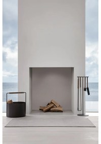 Черна метална кошница за дърва за огрев Камина - Blomus