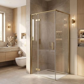 Душ кабина Rea Bruno 90x90 Brush Gold
