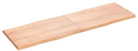 363970 vidaXL Плот за маса светлокафяв 160x50x(2-4) см обработен масивен дъб