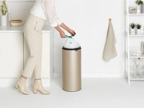 Кош за боклук Brabantia Touch Bin New 1003221, 30 л, Безшумно и плавно затваряне, Златен металик