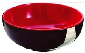Horecano - Меламинова купа за ориз ф18см черно/червено SHIBUI-(202507RDBK)