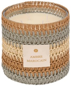 Ароматна свещ atmosphera Zaya, Scented, Amber Стъкло & Natural Fibers, 1400 g