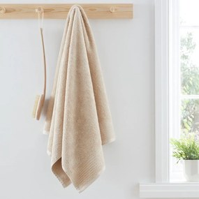 Бежова памучна кърпа за баня 90x140 cm - Bianca