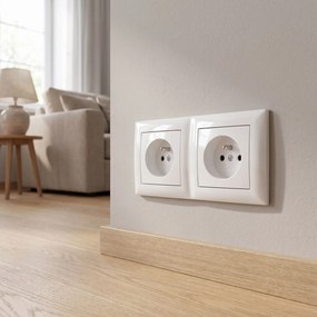 Двойна рамка за контакти OSTE JNH014-2F White
