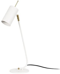 Бяла настолна лампа с метален абажур (височина 55 cm) Sivani – Opviq lights