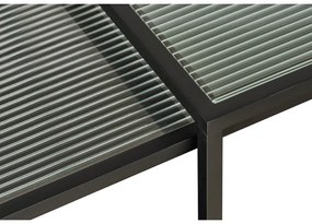 Масички за кафе от черно стъкло в комплект от 2 бр. 60x60 cm Bronco - Unique Furniture