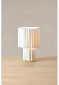 Бяла настолна лампа с текстилен абажур (височина 32 cm) Catis – Markslöjd