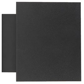 Дизайнерски стенен аплик черен и златист правоъгълен - Sola