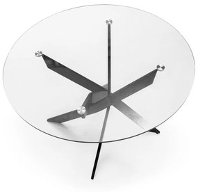 Кръгла маса за хранене със стъклен плот 120x120 cm Ruth - Marckeric