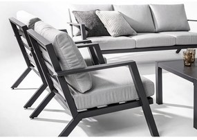 Сив алуминиев градински комплект от за отдих за 4 Harley – Bizzotto