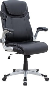 Офис стол Густаво с PU кожа в черен цвят 69x65x116/126см.