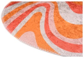 Оранжев кръгъл килим подходящ за пране ø 100 cm Colors of Joy – Vitaus
