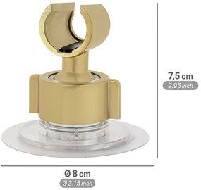 Пластмасов държач за душ слушалка без пробиване в златист цвят Libertà – Wenko