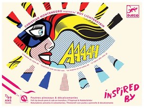 Djeco - Комплект за рисуване Вдъхнови се от Roy Lichtenstein DJ09376