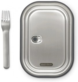 Кутия за храна Black+Blum BAM-SS-L018, 1 l, Правоъгълна, Подходяща за фурна, Без BPA, Неръждаема стомана, Сив