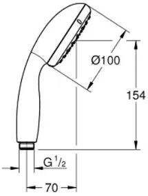 Ръчен душ 1 поток Grohe New Tempesta